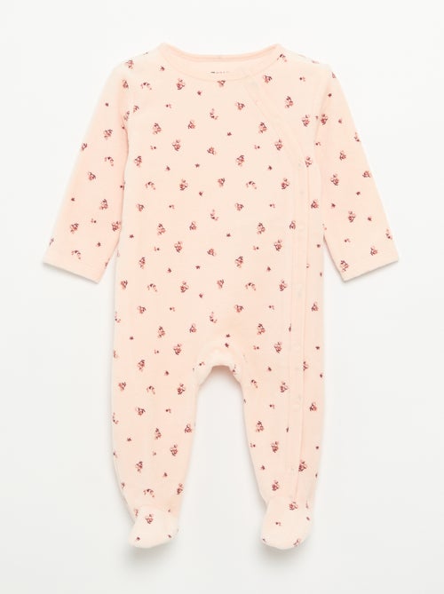 2er-Set Samtpyjamas mit Füssen - Kiabi