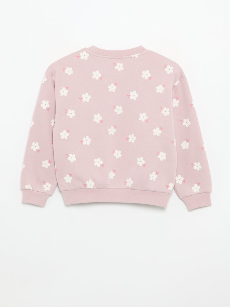 2er-Set Sweatshirts: 1 unifarben und 1 mit Allover-Print Lila - Kiabi
