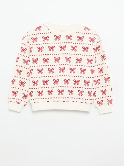 2er-Set Sweatshirts: 1 unifarben und 1 mit Allover-Print - Kiabi