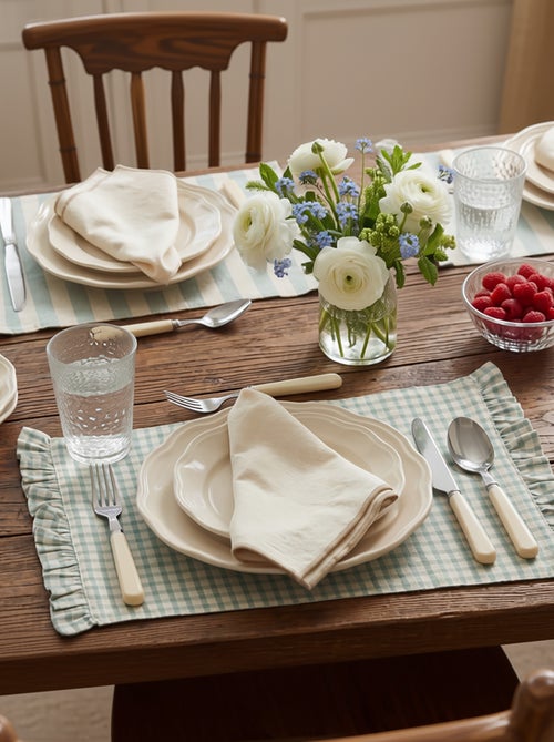 2er-Set Tischsets (32x45 cm) mit Rüschen - Kiabi