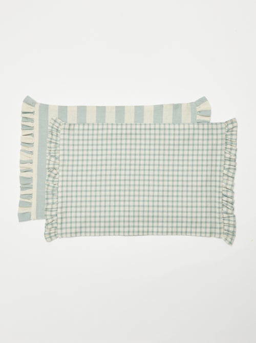 2er-Set Tischsets (32x45 cm) mit Rüschen - Kiabi