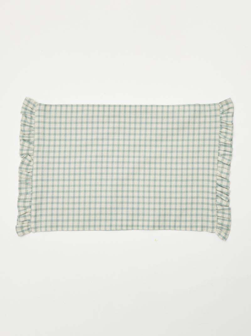2er-Set Tischsets (32x45 cm) mit Rüschen BLEU - Kiabi