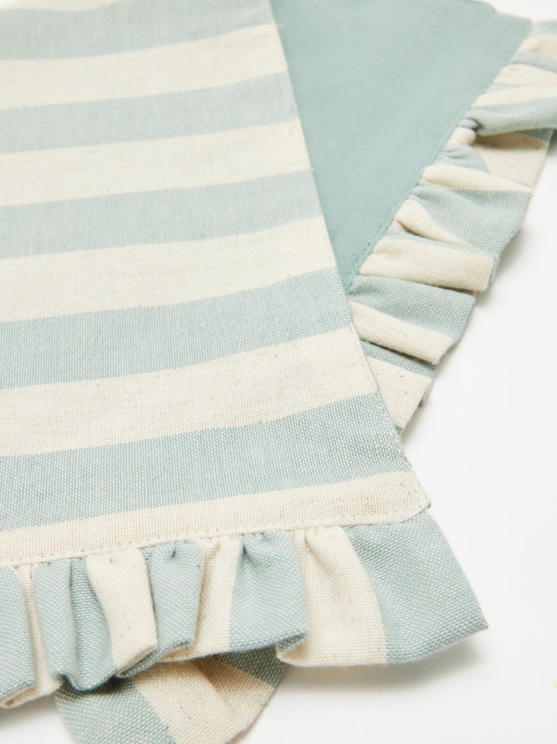 2er-Set Tischsets (32x45 cm) mit Rüschen BLEU - Kiabi