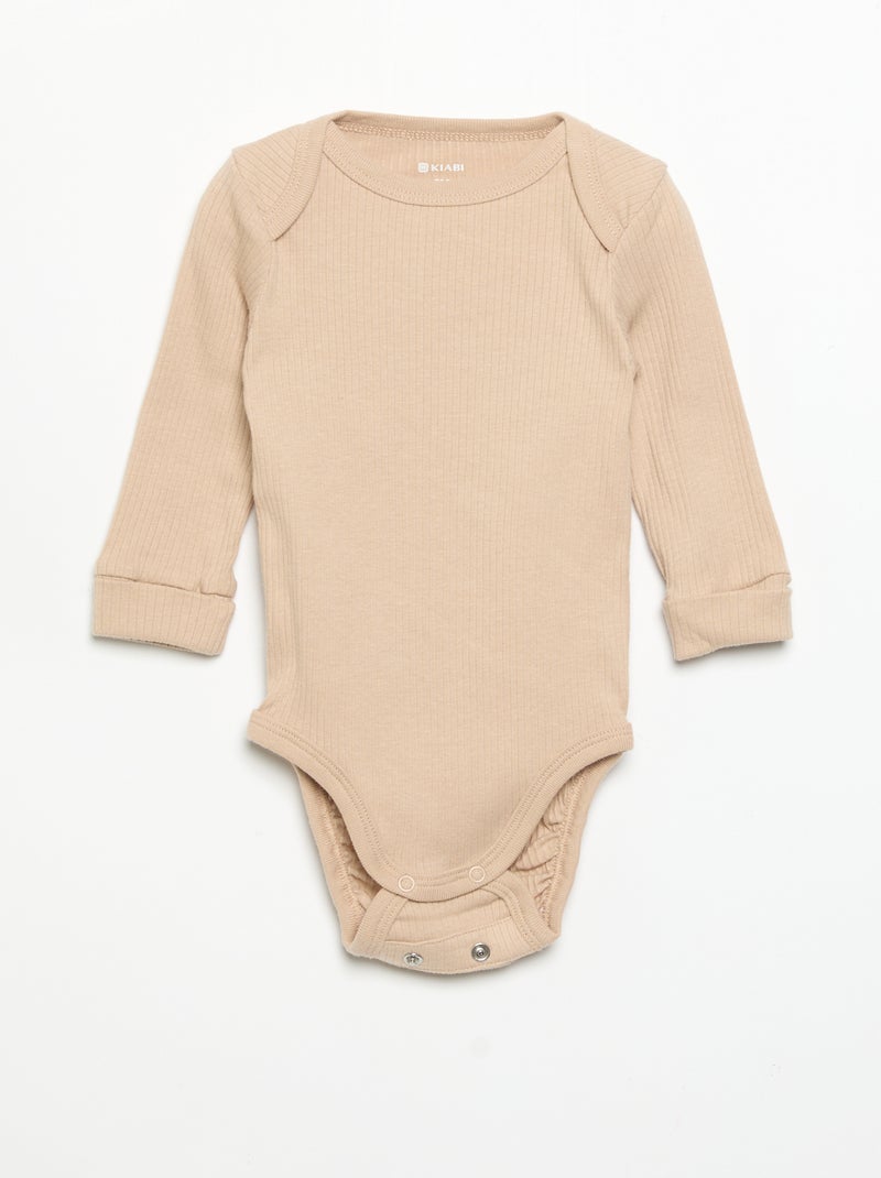 3-Pack Adjustable Long-Sleeved Lap Shoulder Bodysuits Green - Kiabi
