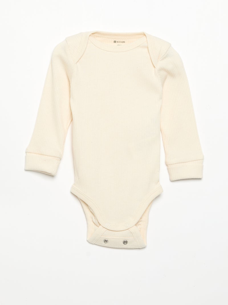 3-Pack Adjustable Long-Sleeved Lap Shoulder Bodysuits Green - Kiabi