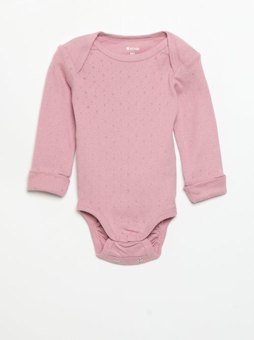 3-Pack Adjustable Long-Sleeved Lap Shoulder Bodysuits - Kiabi