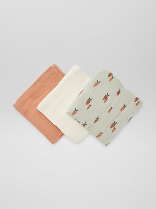 3-Pack Baby Swaddles - Kiabi