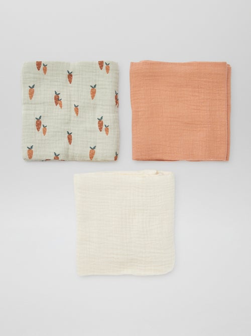 3-Pack Baby Swaddles - Kiabi