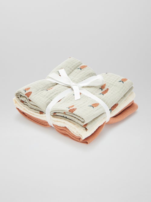 3-Pack Baby Swaddles - Kiabi