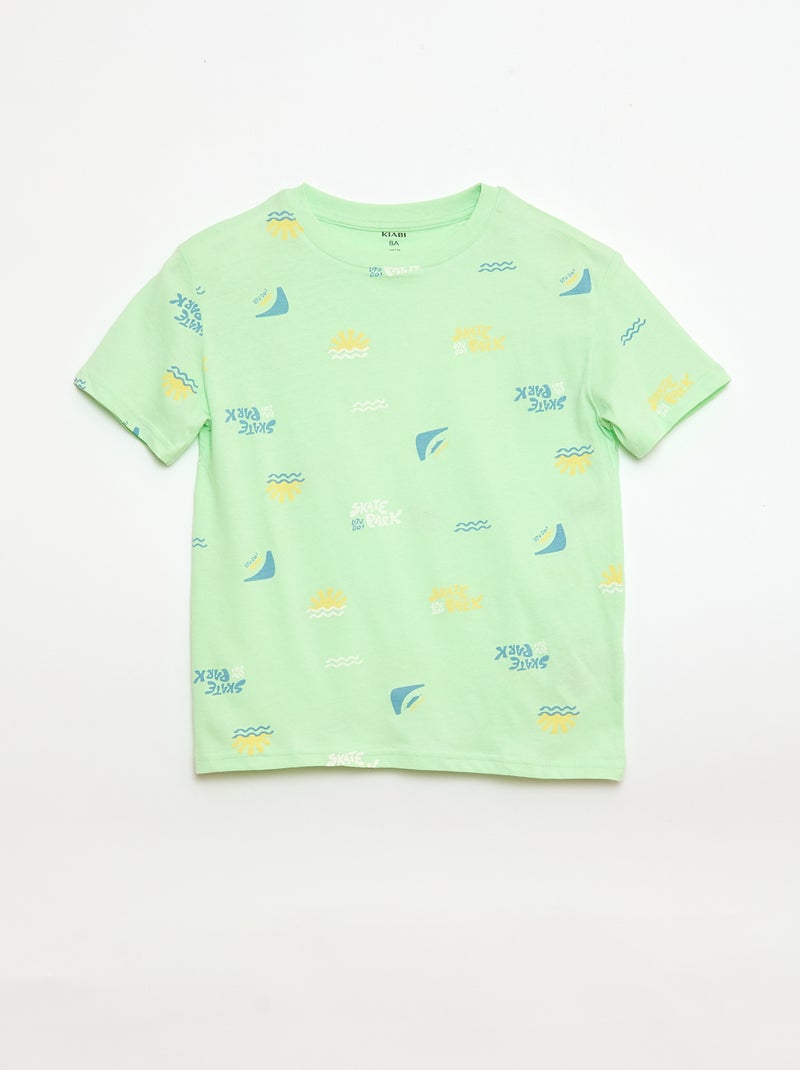 3-Pack Cotton T-Shirts Blue - Kiabi