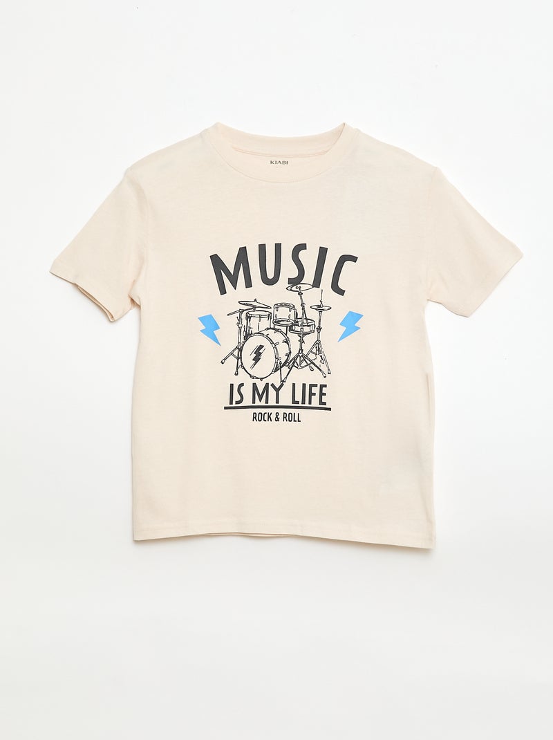 3-Pack Cotton T-Shirts Blue - Kiabi