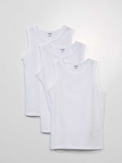 3-Pack Cotton Undershirts - Kiabi