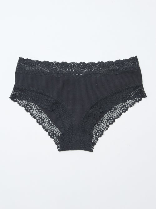 3-Pack Fine Ribbed Shorties - Kiabi