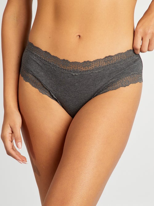 3-Pack Fine Ribbed Shorties - Kiabi