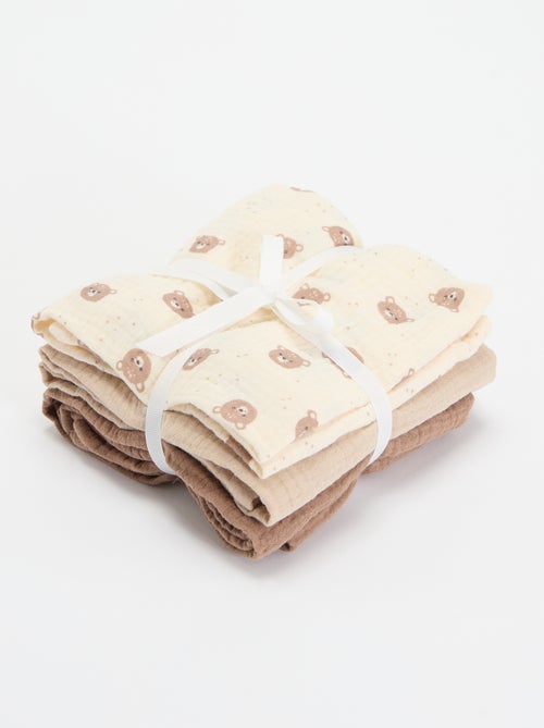 3-Pack Muslin Swaddles - Kiabi