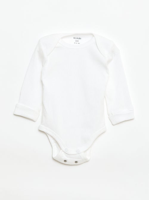 3-Pack of Convertible US Neck Long-Sleeve Bodysuits - Kiabi