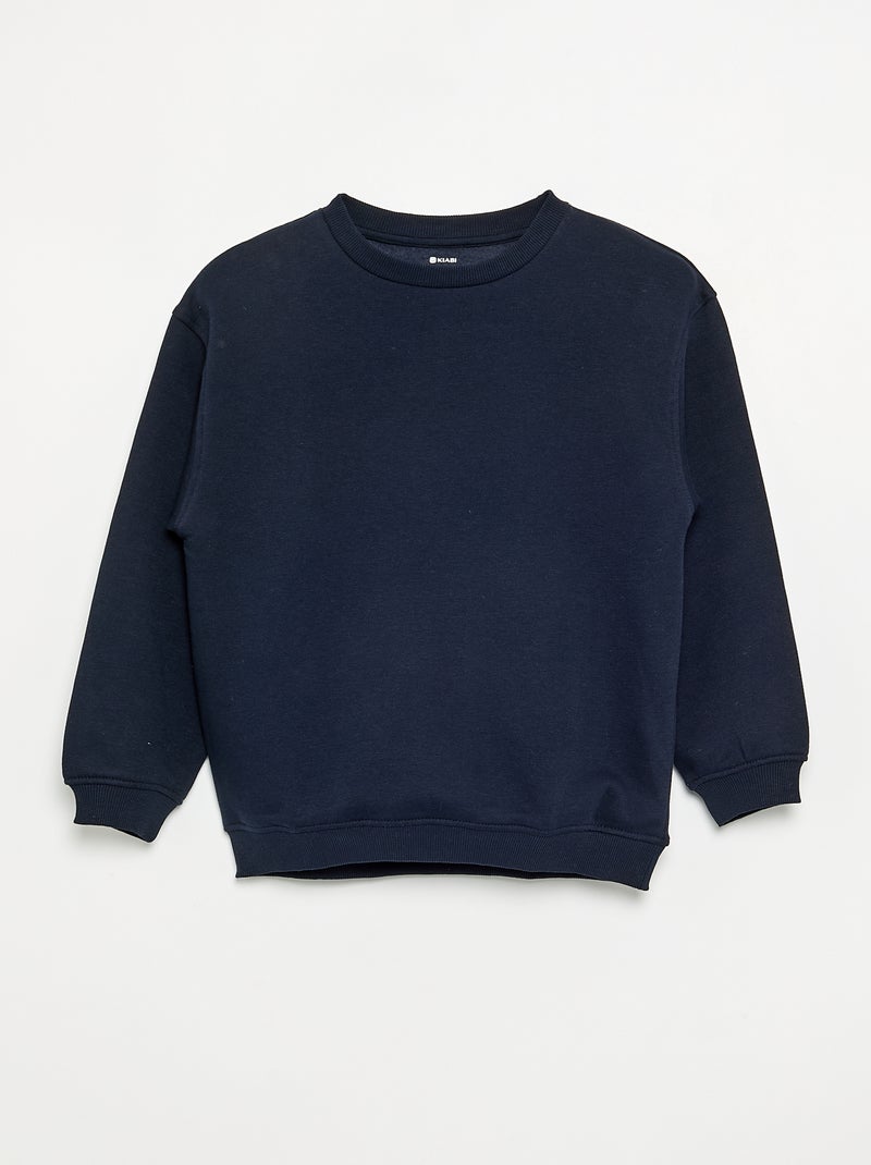 3-pack of long-sleeved fleece sweatshirts Blue - Kiabi