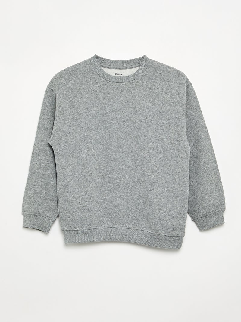 3-pack of long-sleeved fleece sweatshirts Grey - Kiabi