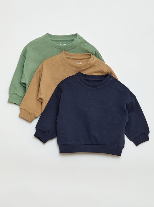 3-Pack of Plain Sweatshirts - Kiabi