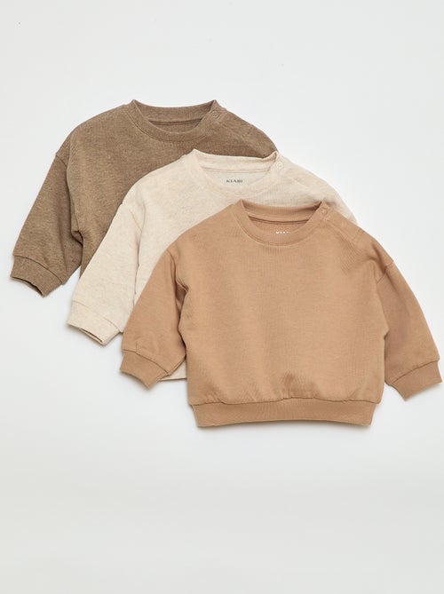 3-Pack of Plain Sweatshirts - Kiabi