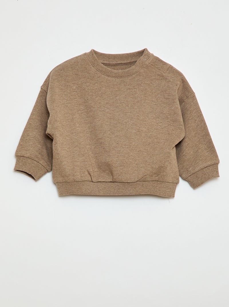 3-Pack of Plain Sweatshirts Beige - Kiabi