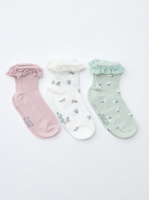 3-Pack of Printed Socks - Kiabi
