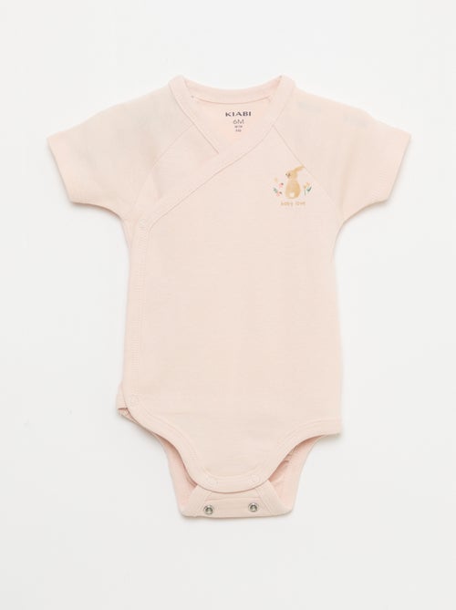 3-Pack of Short-Sleeve Convertible Bodysuits - Kiabi