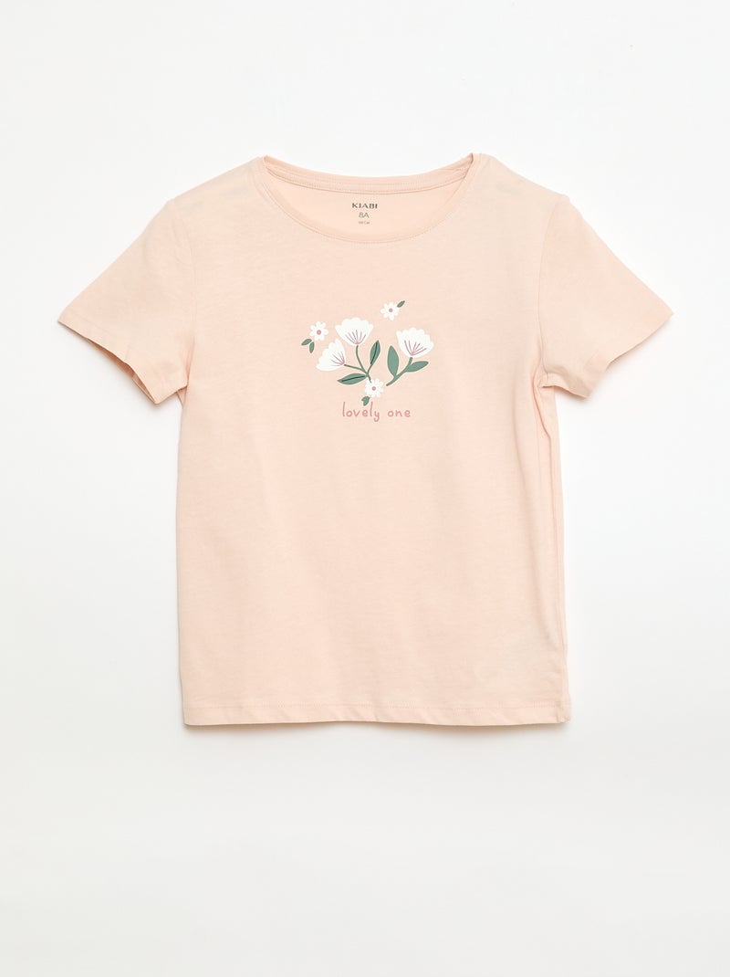 3-Pack of Short-Sleeve T-Shirts Pink - Kiabi
