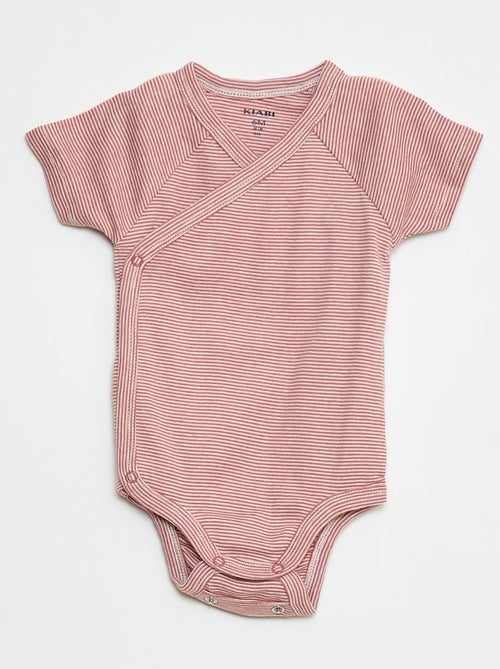 3-Pack of Short-Sleeve Wrap Bodysuits - Kiabi