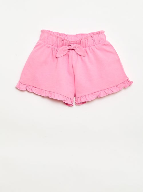 3-Pack of Solid Color Ruffled Shorts - Kiabi
