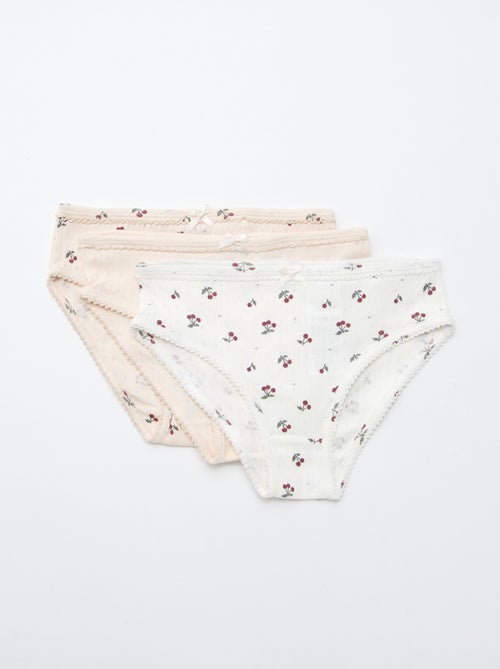 3-Pack Pointelle Knit Briefs - Kiabi