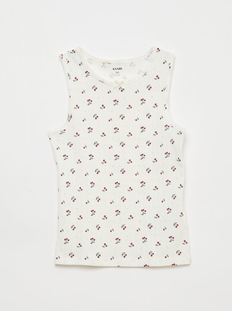 3-Pack Pointelle Knit Tank Tops Pink - Kiabi