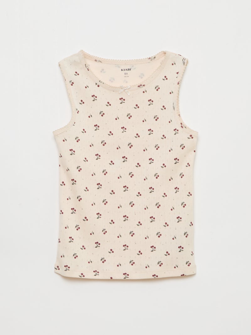 3-Pack Pointelle Knit Tank Tops Pink - Kiabi