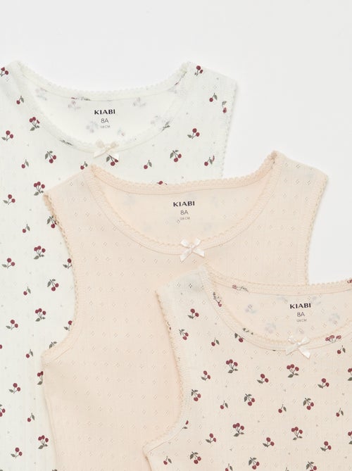 3-Pack Pointelle Knit Tank Tops - Kiabi