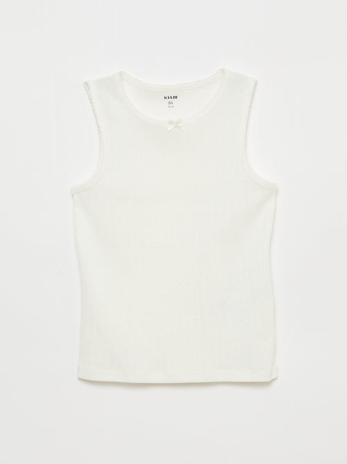 3-Pack Pointelle Knit Tank Tops - Kiabi