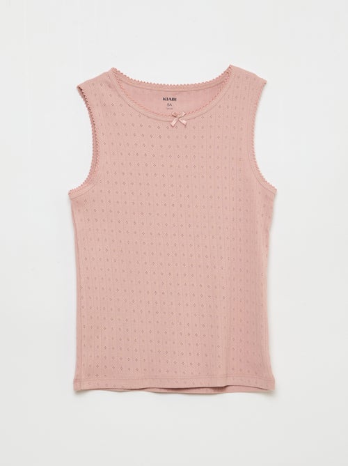 3-Pack Pointelle Knit Tank Tops - Kiabi
