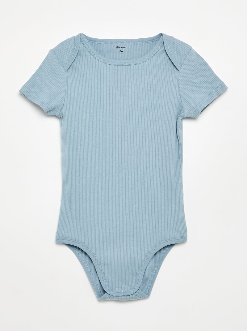 3-Pack Ribbed Bodysuits - Easy-Dressing Collection Blue - Kiabi