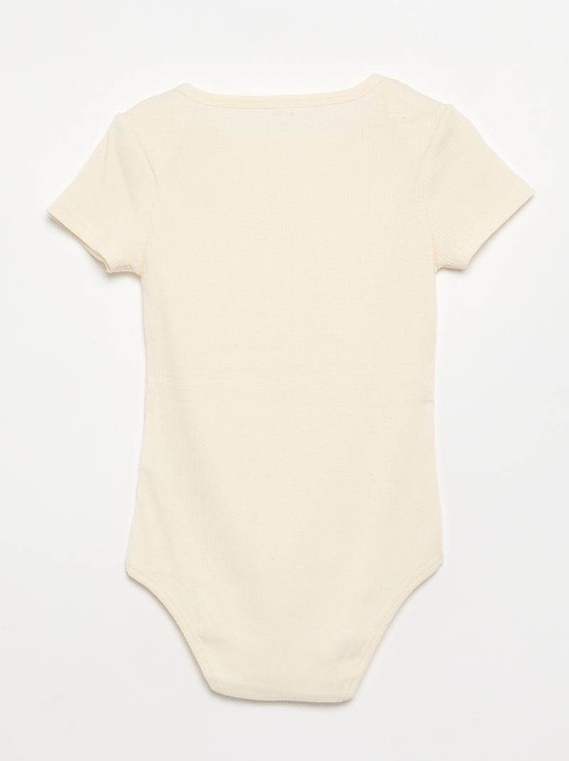 3-Pack Ribbed Bodysuits - Easy-Dressing Collection Pink - Kiabi