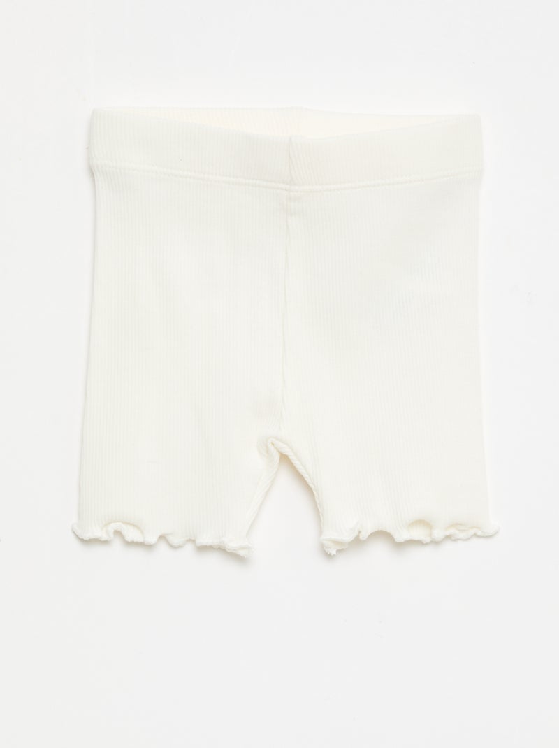 3-Pack Ribbed Cycling Shorts Beige - Kiabi