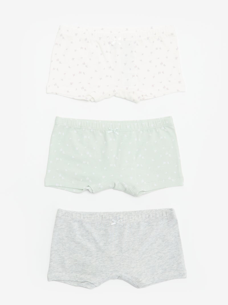 3-Pack Shorties Green - Kiabi