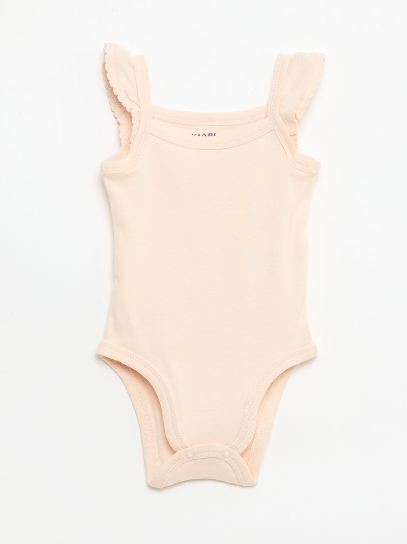 3-Pack Sleeveless Bodysuits Orange - Kiabi