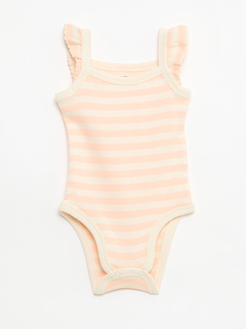 3-Pack Sleeveless Bodysuits Orange - Kiabi