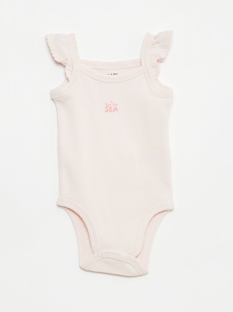 3-Pack Sleeveless Bodysuits Pink - Kiabi
