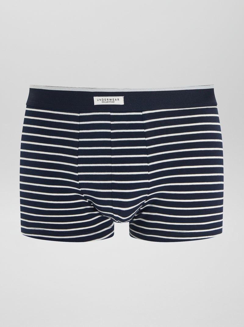 3-pack stretch boxers BLUE - Kiabi