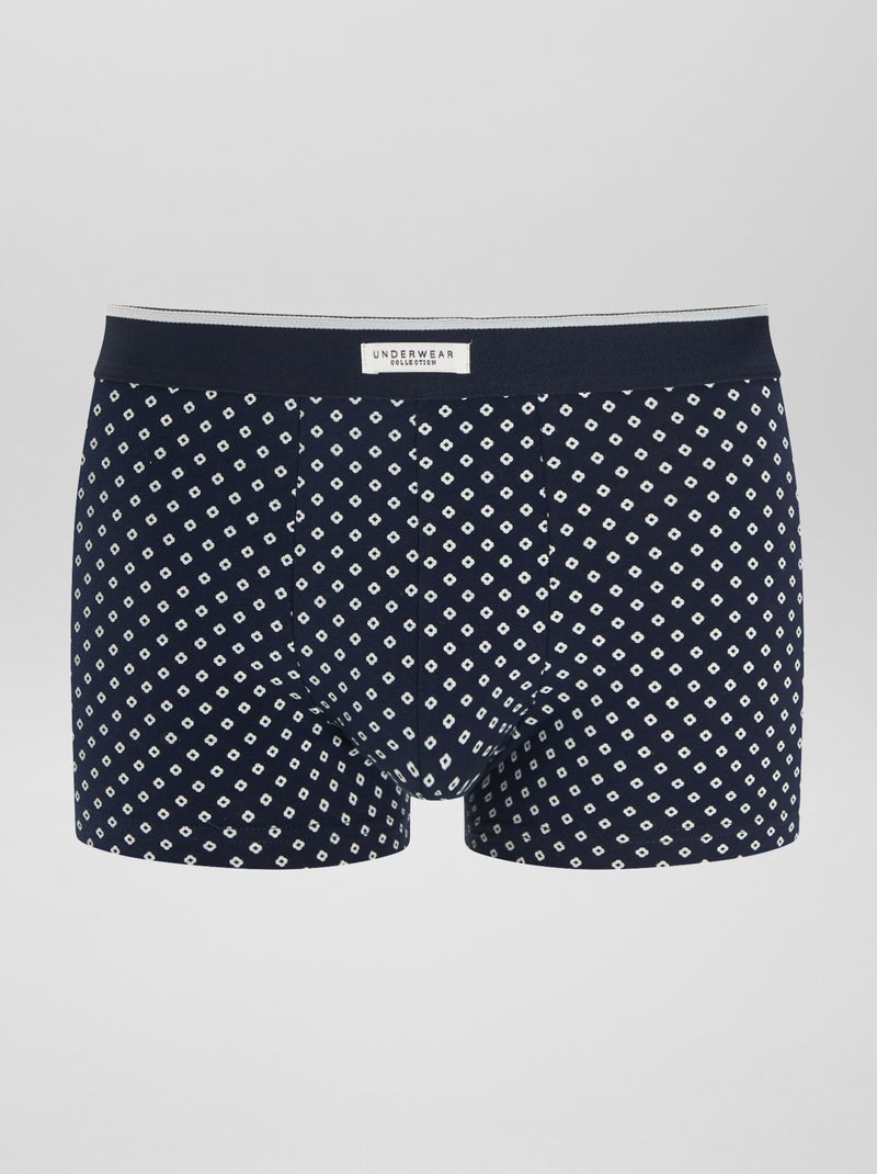 3-pack stretch boxers BLUE - Kiabi