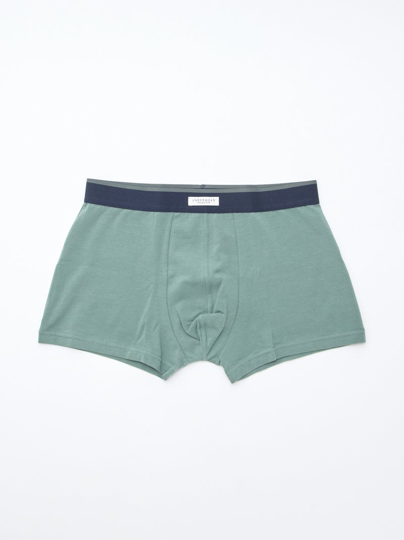 3-pack stretch boxers Khaki - Kiabi