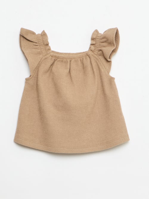 3-piece ribbed knit set - shorts + T-shirt + bucket hat - Kiabi