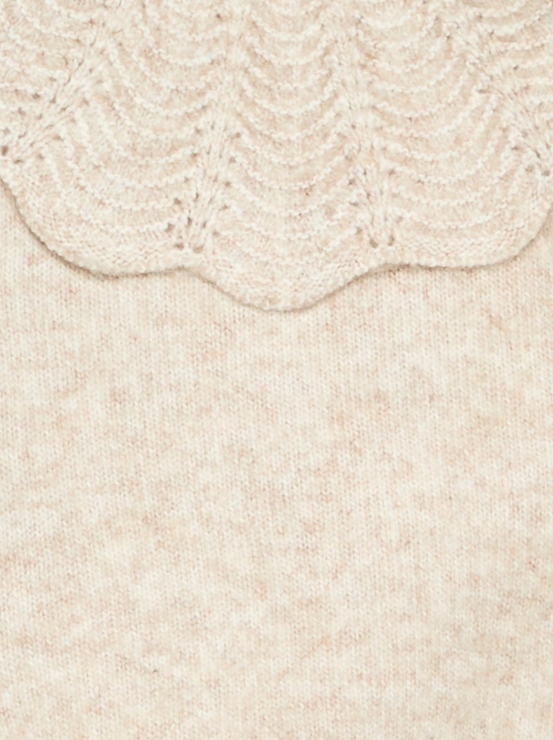 3-piece set - romper + tights + booties Beige - Kiabi