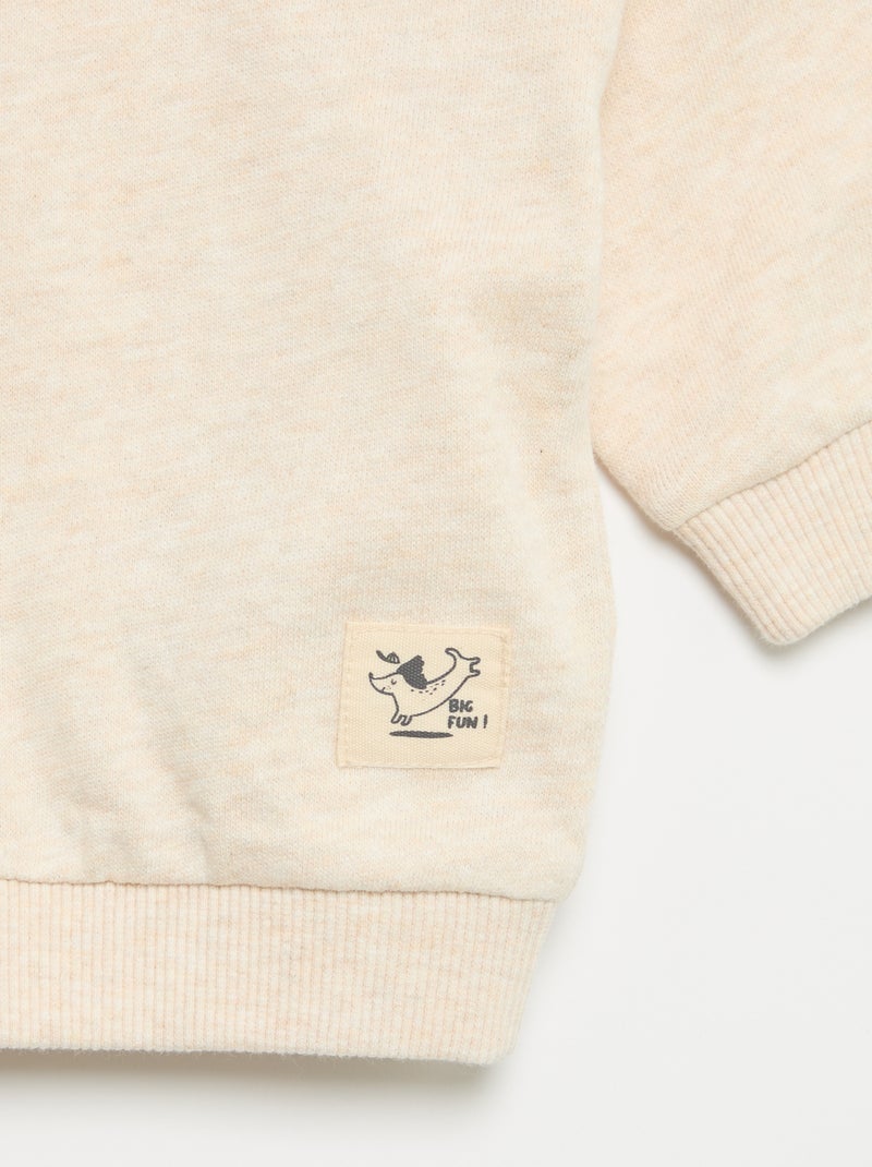 3-teiliges Set: Sweatshirt, Jogginghose und T-Shirt Beige - Kiabi