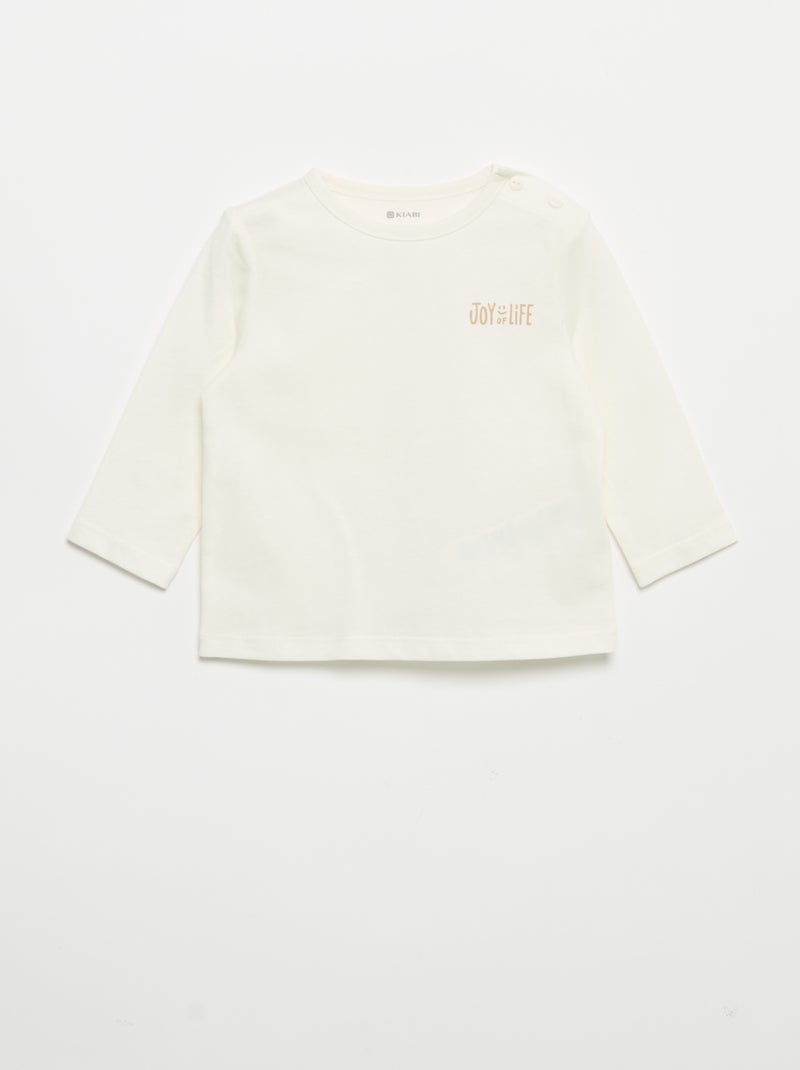 3-teiliges Set: Sweatshirt, Jogginghose und T-Shirt Beige - Kiabi
